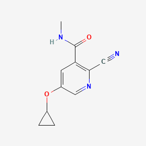 molecular formula C11H11N3O2 B14830667 2-Cyano-5-cyclopropoxy-N-methylnicotinamide 