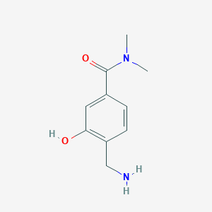 molecular formula C10H14N2O2 B14830668 4-(Aminomethyl)-3-hydroxy-N,N-dimethylbenzamide 