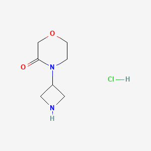 molecular formula C7H13ClN2O2 B1483068 4-(Azetidin-3-yl)morpholin-3-one hydrochloride CAS No. 2092239-17-1