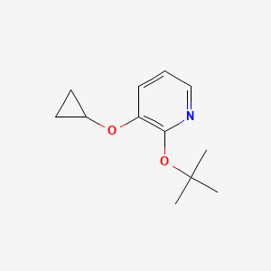 molecular formula C12H17NO2 B14830688 2-Tert-butoxy-3-cyclopropoxypyridine 