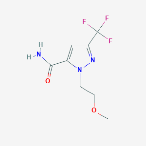 molecular formula C8H10F3N3O2 B1483069 1-(2-methoxyethyl)-3-(trifluoromethyl)-1H-pyrazole-5-carboxamide CAS No. 2097963-14-7