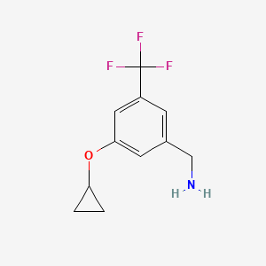 (3-Cyclopropoxy-5-(trifluoromethyl)phenyl)methanamine