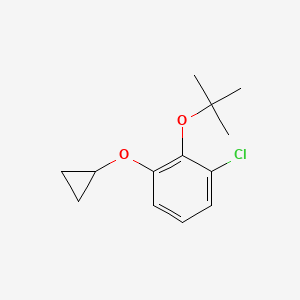 molecular formula C13H17ClO2 B14830695 2-Tert-butoxy-1-chloro-3-cyclopropoxybenzene 