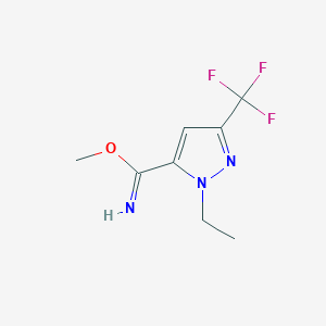 methyl 1-ethyl-3-(trifluoromethyl)-1H-pyrazole-5-carbimidate