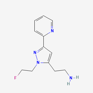 2-(1-(2-fluoroethyl)-3-(pyridin-2-yl)-1H-pyrazol-5-yl)ethan-1-amine