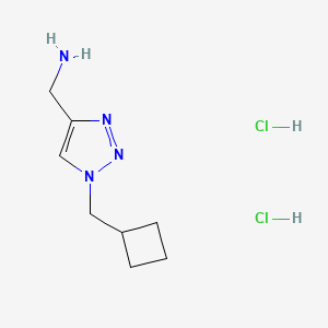 (1-(cyclobutylmethyl)-1H-1,2,3-triazol-4-yl)methanamine dihydrochloride