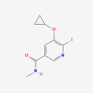 molecular formula C10H11IN2O2 B14830735 5-Cyclopropoxy-6-iodo-N-methylnicotinamide 