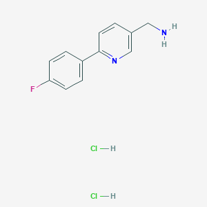 molecular formula C12H13Cl2FN2 B1483075 (6-(4-氟苯基)吡啶-3-基)甲胺二盐酸盐 CAS No. 2098100-20-8
