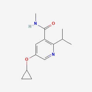 molecular formula C13H18N2O2 B14830766 5-Cyclopropoxy-2-isopropyl-N-methylnicotinamide 