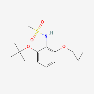 molecular formula C14H21NO4S B14830784 N-(2-Tert-butoxy-6-cyclopropoxyphenyl)methanesulfonamide 