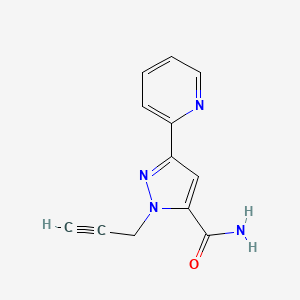 molecular formula C12H10N4O B1483079 1-(prop-2-yn-1-yl)-3-(pyridin-2-yl)-1H-pyrazole-5-carboxamide CAS No. 2098050-28-1