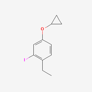 molecular formula C11H13IO B14830801 4-Cyclopropoxy-1-ethyl-2-iodobenzene 