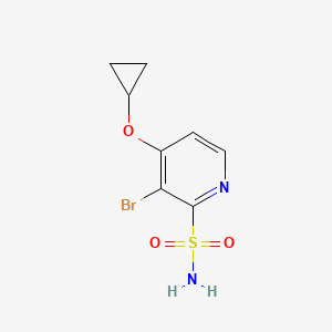 molecular formula C8H9BrN2O3S B14830849 3-Bromo-4-cyclopropoxypyridine-2-sulfonamide 