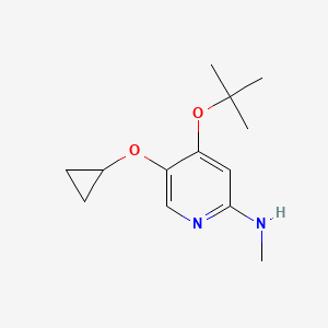 molecular formula C13H20N2O2 B14830889 4-Tert-butoxy-5-cyclopropoxy-N-methylpyridin-2-amine 