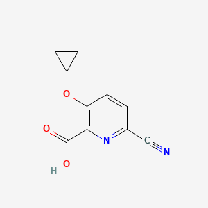 molecular formula C10H8N2O3 B14830891 6-Cyano-3-cyclopropoxypicolinic acid 