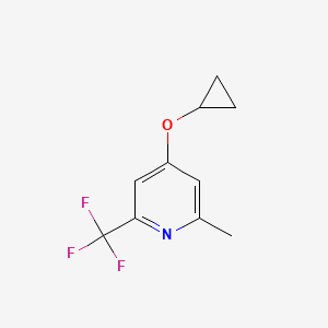 molecular formula C10H10F3NO B14830894 4-Cyclopropoxy-2-methyl-6-(trifluoromethyl)pyridine 