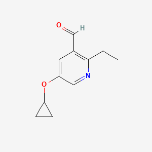 5-Cyclopropoxy-2-ethylnicotinaldehyde