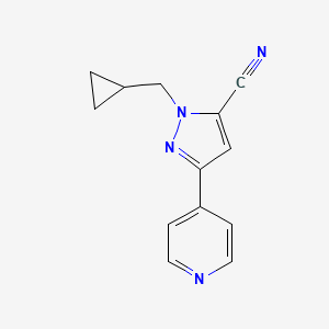 1-(cyclopropylmethyl)-3-(pyridin-4-yl)-1H-pyrazole-5-carbonitrile