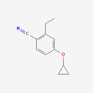 molecular formula C12H13NO B14830901 4-Cyclopropoxy-2-ethylbenzonitrile 