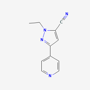 1-ethyl-3-(pyridin-4-yl)-1H-pyrazole-5-carbonitrile