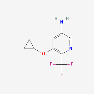 molecular formula C9H9F3N2O B14830923 5-Cyclopropoxy-6-(trifluoromethyl)pyridin-3-amine 