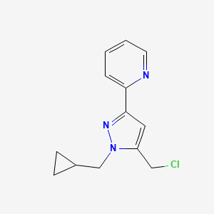 2-(5-(chloromethyl)-1-(cyclopropylmethyl)-1H-pyrazol-3-yl)pyridine