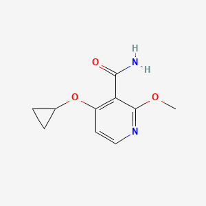 molecular formula C10H12N2O3 B14830935 4-Cyclopropoxy-2-methoxynicotinamide 