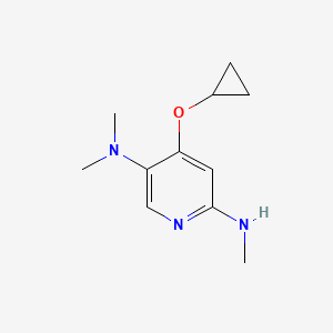 molecular formula C11H17N3O B14830956 4-Cyclopropoxy-N2,N5,N5-trimethylpyridine-2,5-diamine 