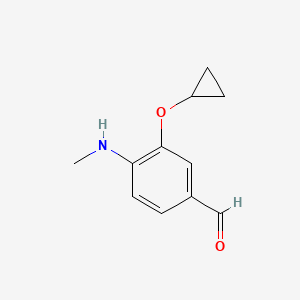 3-Cyclopropoxy-4-(methylamino)benzaldehyde