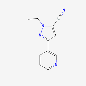 1-ethyl-3-(pyridin-3-yl)-1H-pyrazole-5-carbonitrile