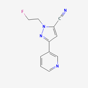 molecular formula C11H9FN4 B1483098 1-(2-fluoroethyl)-3-(pyridin-3-yl)-1H-pyrazole-5-carbonitrile CAS No. 2098127-76-3