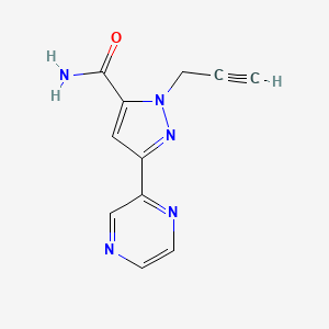 1-(prop-2-yn-1-yl)-3-(pyrazin-2-yl)-1H-pyrazole-5-carboxamide