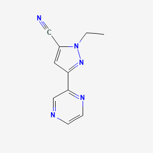 1-ethyl-3-(pyrazin-2-yl)-1H-pyrazole-5-carbonitrile