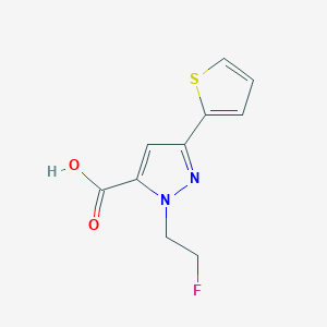 molecular formula C10H9FN2O2S B1483101 1-(2-fluoroethyl)-3-(thiophen-2-yl)-1H-pyrazole-5-carboxylic acid CAS No. 2092490-89-4
