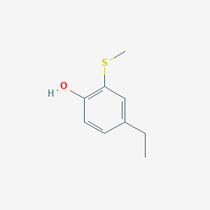 molecular formula C9H12OS B14831013 4-Ethyl-2-(methylthio)phenol 