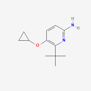 molecular formula C12H18N2O B14831020 6-Tert-butyl-5-cyclopropoxypyridin-2-amine 