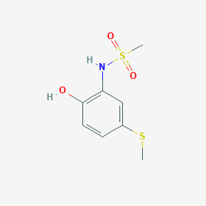 molecular formula C8H11NO3S2 B14831023 N-(2-Hydroxy-5-(methylthio)phenyl)methanesulfonamide 