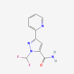 molecular formula C10H8F2N4O B1483103 1-(difluoromethyl)-3-(pyridin-2-yl)-1H-pyrazole-5-carboxamide CAS No. 2098108-06-4