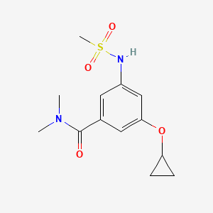 molecular formula C13H18N2O4S B14831039 3-Cyclopropoxy-N,N-dimethyl-5-(methylsulfonamido)benzamide 