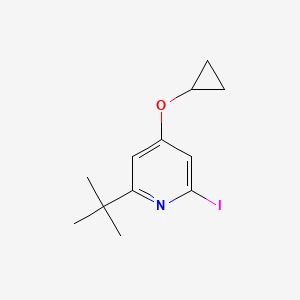 molecular formula C12H16INO B14831049 2-Tert-butyl-4-cyclopropoxy-6-iodopyridine 