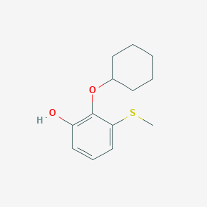 molecular formula C13H18O2S B14831063 2-(Cyclohexyloxy)-3-(methylthio)phenol 