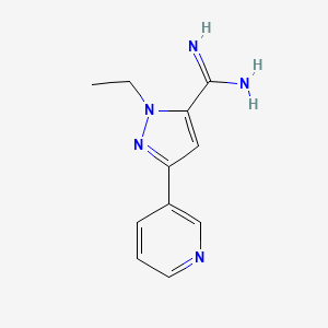 1-ethyl-3-(pyridin-3-yl)-1H-pyrazole-5-carboximidamide
