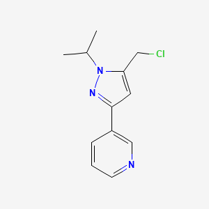 3-(5-(chloromethyl)-1-isopropyl-1H-pyrazol-3-yl)pyridine