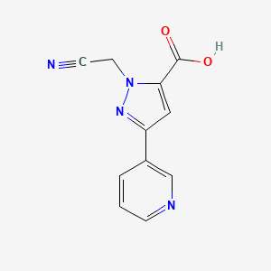 1-(cyanomethyl)-3-(pyridin-3-yl)-1H-pyrazole-5-carboxylic acid