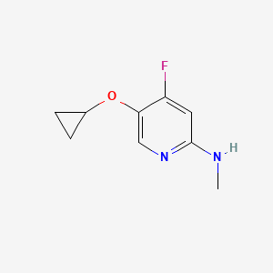 molecular formula C9H11FN2O B14831111 5-Cyclopropoxy-4-fluoro-N-methylpyridin-2-amine 