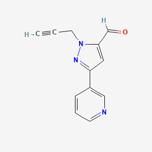 1-(prop-2-yn-1-yl)-3-(pyridin-3-yl)-1H-pyrazole-5-carbaldehyde