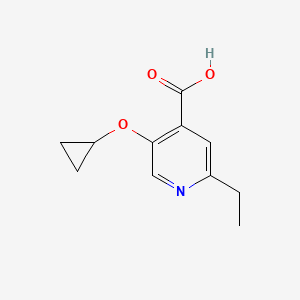 5-Cyclopropoxy-2-ethylisonicotinic acid