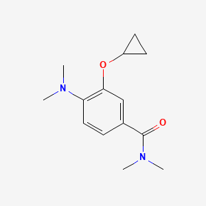 molecular formula C14H20N2O2 B14831143 3-Cyclopropoxy-4-(dimethylamino)-N,N-dimethylbenzamide 