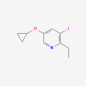 molecular formula C10H12INO B14831144 5-Cyclopropoxy-2-ethyl-3-iodopyridine 