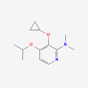 molecular formula C13H20N2O2 B14831158 3-Cyclopropoxy-4-isopropoxy-N,N-dimethylpyridin-2-amine 